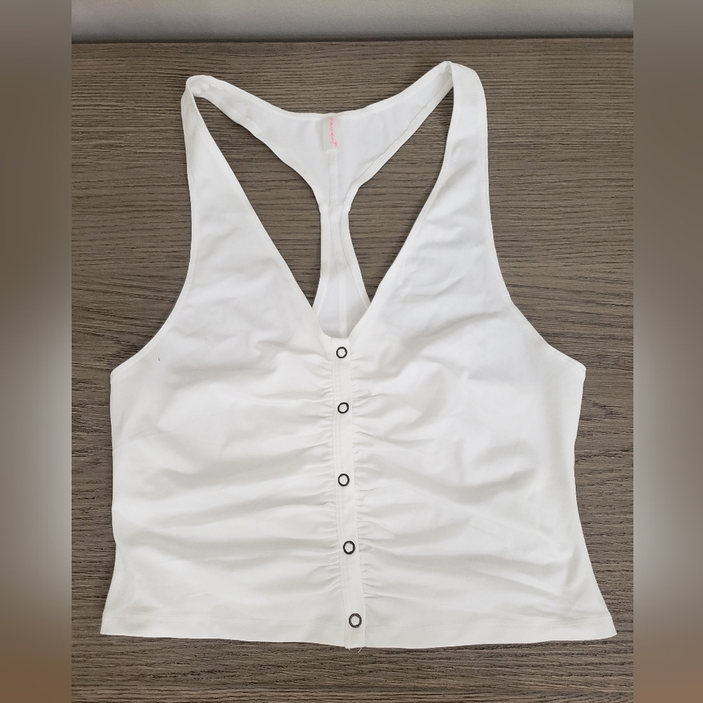 Free People T Back Tank Top Size S White
